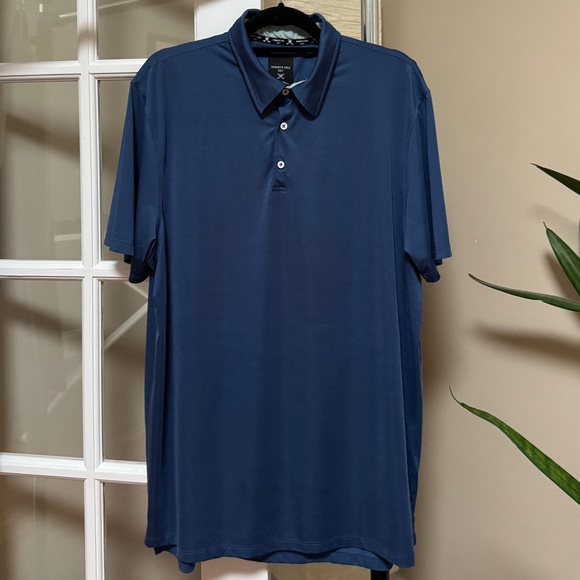 Kenneth Cole Deep Blue Polo Shirt - Picture 1 of 4